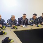 Cita. El ministro Zapata junto con el alto mando policial. Analizaron las estrategias ante los grupos armados.