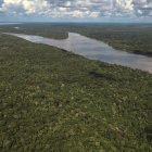 Fotografía aérea de archivo tomada con un dron una zona de la Floresta Amazónica, en el estado de Pará, norte de Brasil.