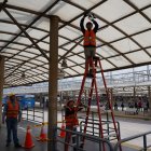 Tendido. Una vez finalizada la colocación se harán pruebas.