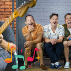 El "Jefe" Vergara y los actores Alejandro Fajardo, Juan Carlos Román, José Andrés Caballero y Víctor Aráuz tienen mucho que contar y cantar en estos días.