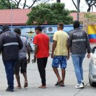 Los detenidos fueron presentados en el Cuartel Modelo de la Policía Nacional, en Guayaquil