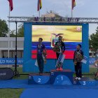 Daniel Pintado durante la premiación como ganador del Gran Premio de Rio Maior.