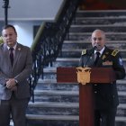 Anuncio. La declaración de prensa de ayer no duró más de cinco minutos en el Palacio de Carondelet.