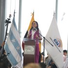 Marcela Aguiñaga tras recibir credenciales como Prefecta del Guayas.