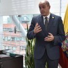 Julio José Prado, ministro de Producción, Comercio Exterior e Inversiones, este 10 de mayo de 2023.