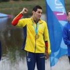 El cuencano lideró el podio de los Juegos de Lima 2010 al hacer una hora, 53 minutos y 46 segundos (1:53:46). Venció a competidores de Canadá y Estados Unidos.