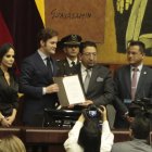 En su discurso, Saquicela dijo que el parlamento debe tener un contrapeso de poderes "no en contra de nadie".