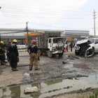 La Policía confirma dos de sus servidores heridos.