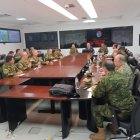 Reunión del Consejo de Generales de las Fuerzas Armadas y el Ministro de Defensa.