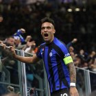 Milan (Italy), 16/05/2023.- Inter Milan"s Lautaro Martinez celebrates after scoring the 1-0 goal during the UEFA Champions League semi-final second leg soccer match between FC Inter and AC Milan, in Milan, Italy, 16 May 2023. (Liga de Campeones, Italia) EFE/EPA/MATTEO BAZZI