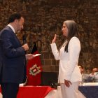 Juramento. Tras mocionar a Racines y recibir el apoyo unánime de los concejales electos, el alcalde de Quito tomó el juramento de la nueva vicealcaldesa del Cabildo quiteño