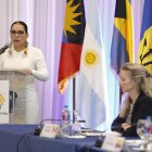 La presidenta del Consejo Nacional Electoral (CNE), Diana Atamaint, en una imagen de archivo.