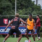 Los jugadores tuvieron su último entrenamiento en Guayaquil