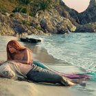 Halle Berry como La Sirenita y Jonah Hauer-King como el príncipe Eric.