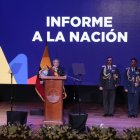 Guillermo Lasso da su informe a la nación en Quito.
