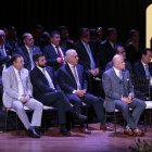 Atención. Al final del discurso, el gabinete ministerial dio las gracias a Lasso a modo de despedida.