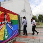 Los líderes indígenas llegaron hasta la Casa de la Cultura para tomar una decisión sobre su candidato presidencial