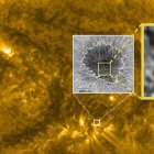 Fotograma de la serie temporal analizada mostrando la región de la umbría de la mancha así como la fotosfera circundante.