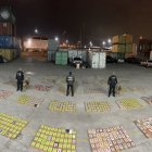 Evidencia. En el puerto marítimo de Guayaquil se evitó el envío de droga hacia España.