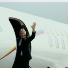 Declaración. El presidente Guillermo Lasso habló ante los medios de comunicación antes de viajar a Brasilia.