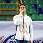 José cuando recibió el metal dorado en el Panamericano Sénior por la categoría -84 kilogramos.