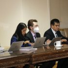 Diligencia. El fiscal Wilson Toainga durante una audiencia en la Corte Nacional de Justicia.