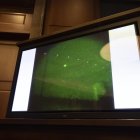 Vista de un fenómeno aéreo sin identificar presentado ante un comité del Congreso estadounidense, en una fotografía de archivo.