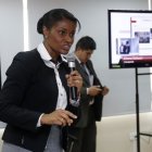 La actual fiscal general del Estado Diana Salazar, cuando era aspirante para ejercer ese cargo