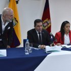 Anuncio. El perito Roberto Meza durante la presentación del diagnóstico sobre la información en el caso Gabela.