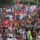 Un fuerte dispositivo policial de más de 2.000 agentes flanqueó hoy 1 de junio de 2023  la tensa marcha del orgullo LGTBI en Jerusalén con cerca de 35.000 asistentes,
