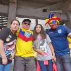 Jorge González (d) alentó a su hijo Sebastián durante la Copa del Mundo.