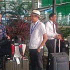 Turismo. Varios pasajeros que llegaron al aeropuerto José Joaquín de Olmedo, en la ciudad de Guayaquil.