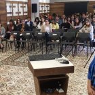 Representantes universitarios compartieron los resultados de un protocolo para prevenir el acoso sexual, el 30 de mayo de 2023, en Quito.