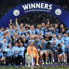 Los jugadores del Manchester City en plena coronación, tras derrotar 1-0 al Inter.
