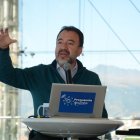 El alcalde de Quito, Pabel Muñoz, en su cuarto enlace de gestiones en el museo del agua Yaku.