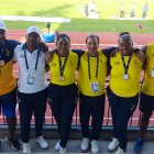 Poleth Méndez (2a desde la izq) fue oro y récord de las Américas.