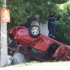 El vehículo quedó destrozado luego del incidente