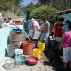 Los moradores del sector siguieron recibiendo este 18 de junio de 2023 el agua a través de tanqueros.