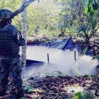 Operativo. En Shushufindi se ocultan lugares de procesamiento de droga en medio de las plantaciones.