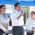 Xavier Hervas y Luz Vega inscribieron su binomio el 12 de junio de 2023 en el Consejo Nacional Electoral.