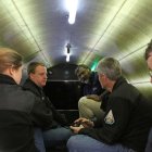 Fotografía facilitada por Ocean Gate que muestra el interior de un submarino turístico con capacidad para cinco personas operado por la citada compañía.