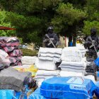 Proceso. La droga se convierte en una mezcla similar al cemento.