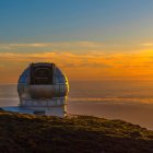 Vista del mayor telescopio del mundo, el Grantecan, en Santa Cruz de Tenerife.