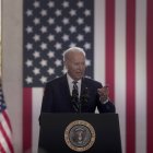 El presidente estadounidense, Joe Biden, pronuncia un discurso sobre política económica -denominada "Bidenomics", este 28 de junio de 2023.
