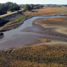 Vista general del embalse de Canelón Grande que abastece de agua potable a Montevideo.