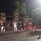 Daule. Más de 100 residentes salieron a manifestar su descontento.