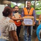 Acción. La Secretaría de Gestión de Riesgos ha entregado ayuda humanitaria a las familias afectadas por las fuertes lluvias