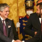 El presidente de la República, Guillermo Lasso, y el ministro de Economía y Finanzas, Pablo Arosemena.