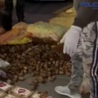 La Policía Nacional encontró la droga camuflada en camiones que transportaban sacos de papas.