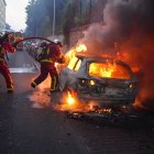 En total, 45.000 policías y gendarmes salieron a la calle y siete resultaron heridos